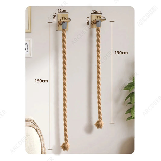 Tour mural pour chat avec corde en sisal